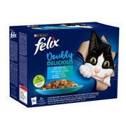 Felix Doubly Delicious Fish Selection in Jelly Wet Cat Food 12x85gm