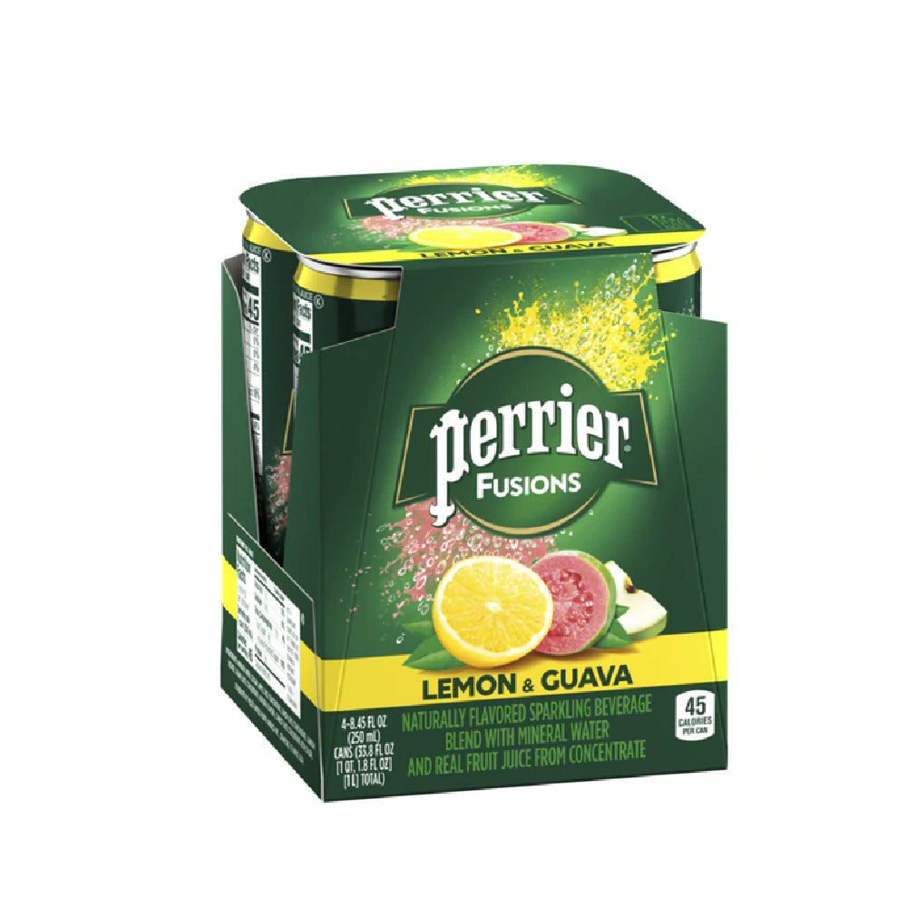 Perrier & Juice Lemon and Guava Slim Can 4x250 ml