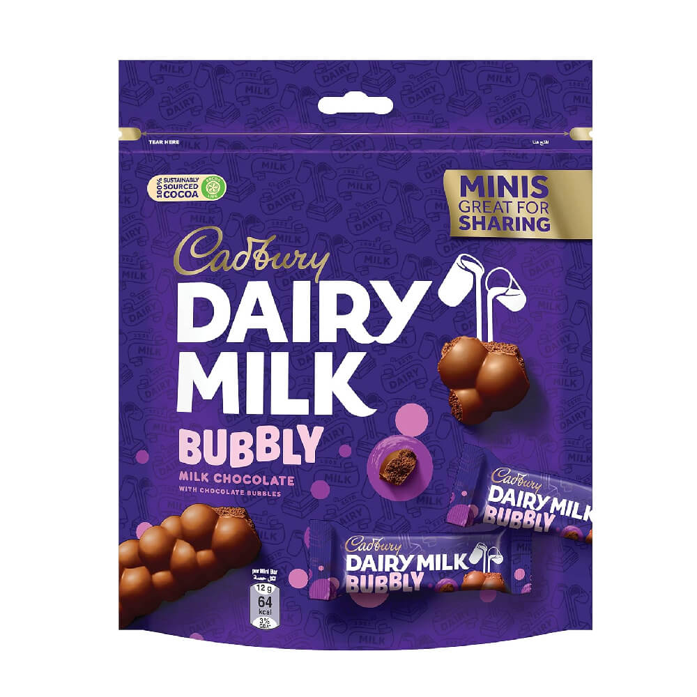 Cadburys Dairy Milk Bubbly Milk Chocolate 168gm