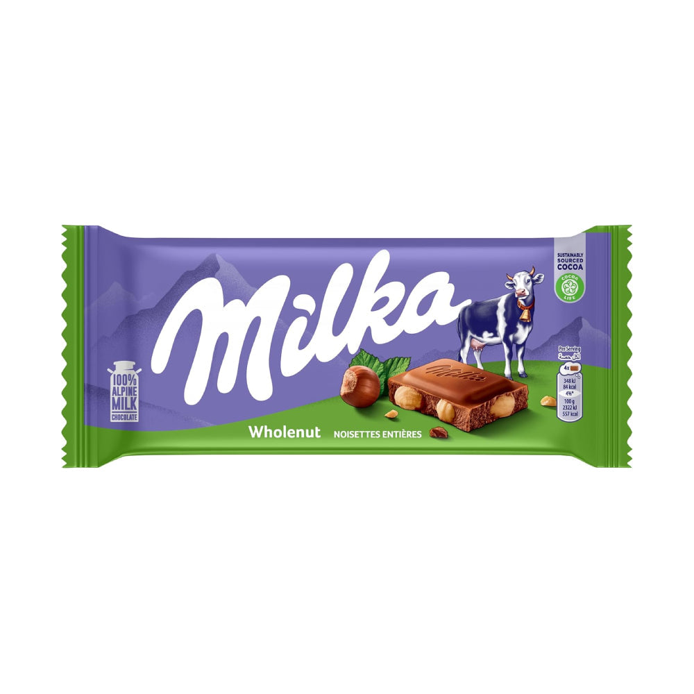 Milka Hazelnut Alpine Milk Chocolate 90g