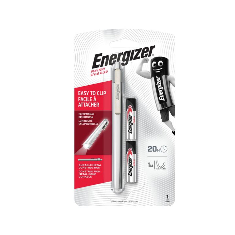 Energizer Metal Pen Light With 2 AAA Batteries