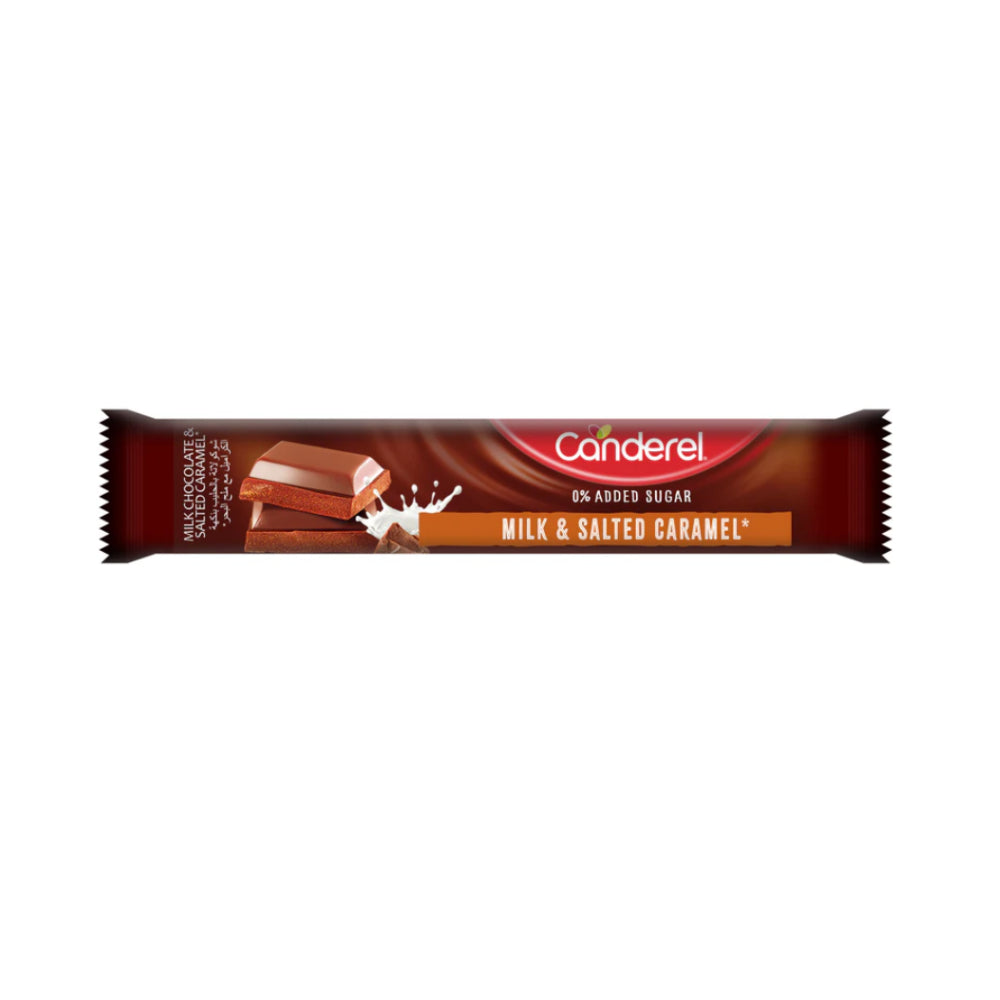 Canderel Milk & Salted Caramel Chocolate 0% No Added Sugar 30g