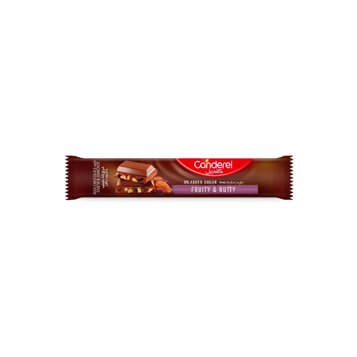 Canderel Milk Chocolate with almond &  Raisins Fruit & Nuts 27gm