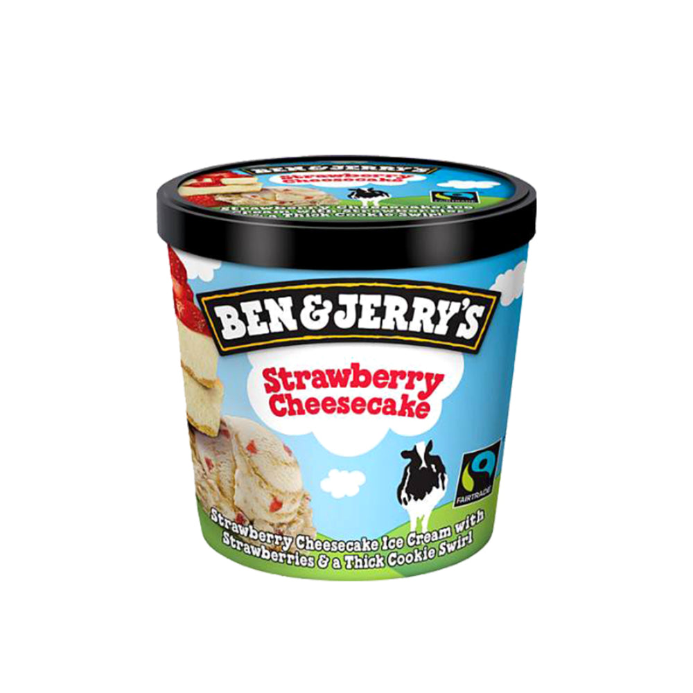 Ben & Jerrys Strawberry Cheesecake & Thick Graham Cracker Swirl Ice Cream 120ml