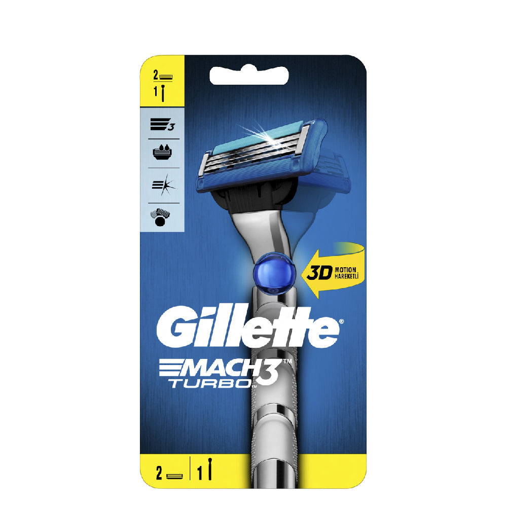 Gillette Mach3 Turbo Shaving Razor 2up