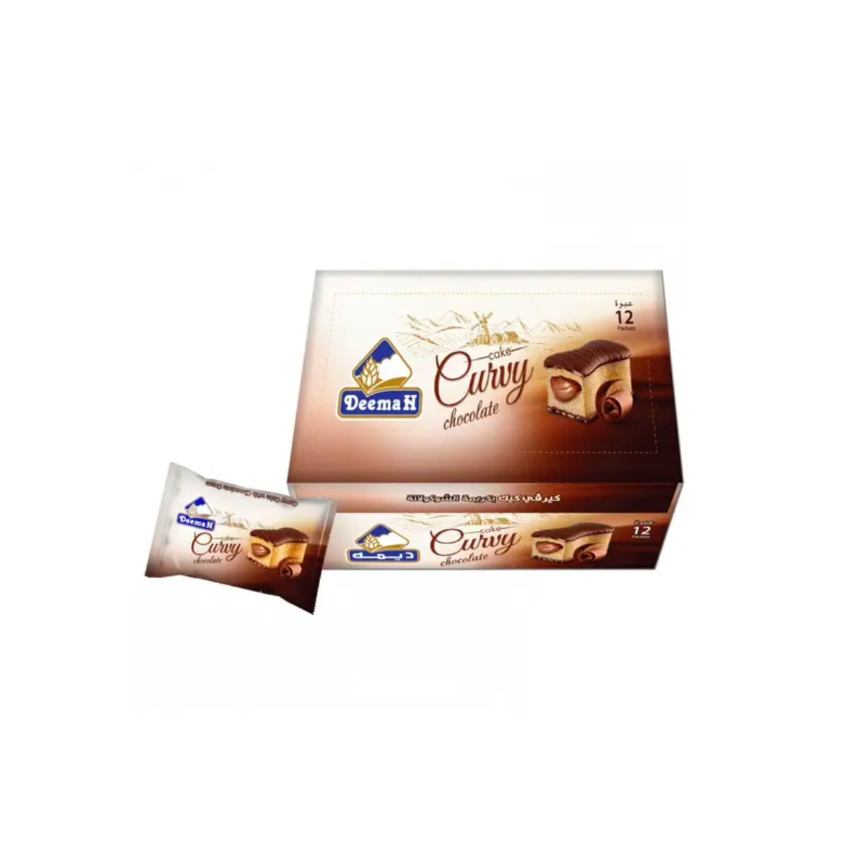 Deemah Chocolate Curvy Cake 12x45g