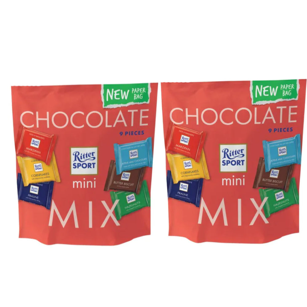 Ritter Sport Mini Chocolate Mix Pouch 150gm  Promo 1+1 Free