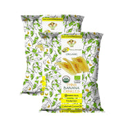 J&C Organic Thins Banana Crinkles 50Gm 1+1 Free