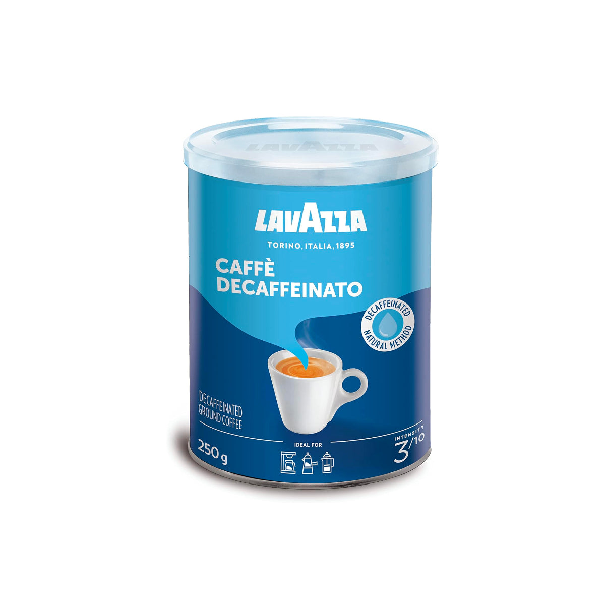Lavazza Caffe Decaffeinated Ground Coffee Medium Roast 250g