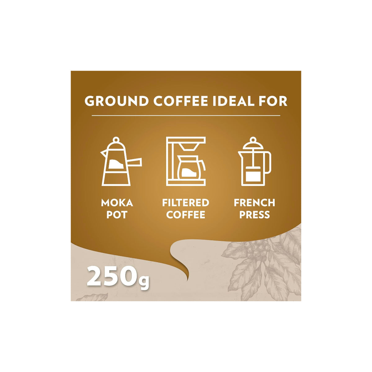 Lavazza Qualita Oro 100% Arabica Ground Coffee Medium Roast 250g