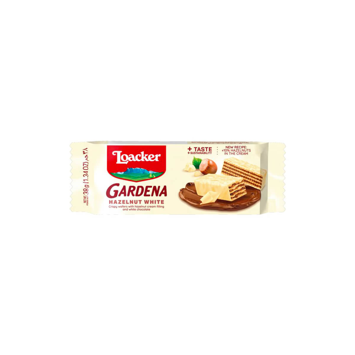 Loacker Gardena Hazelnut White Wafer 38g
