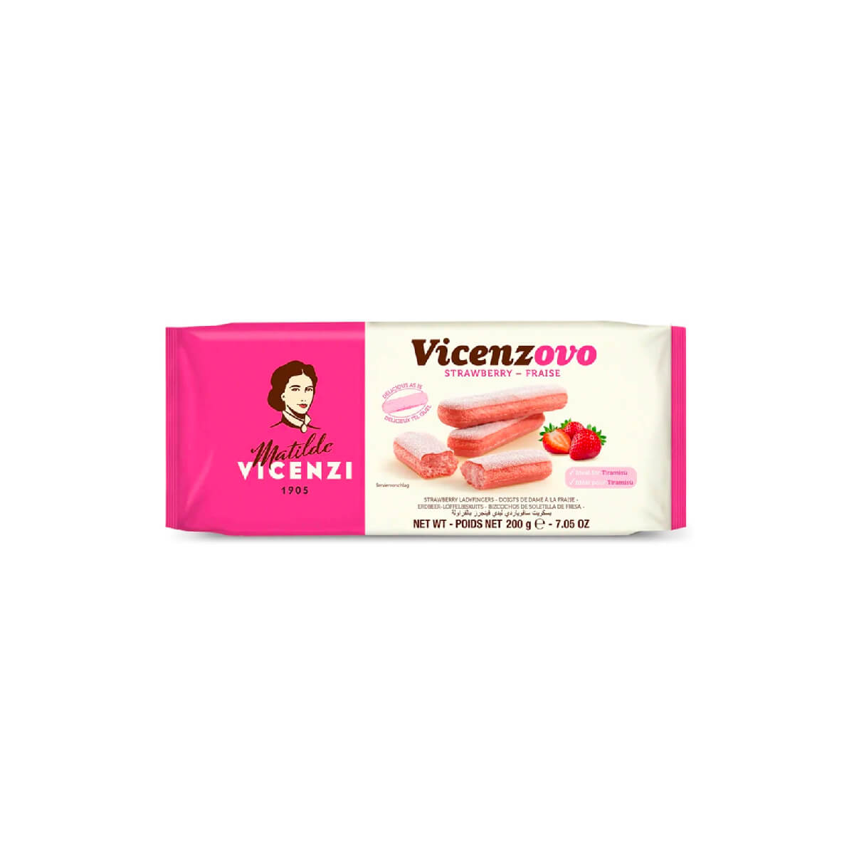 Vicenzi Vicenzovo Original Italian Ladyfinger Strawberry Taste 200g
