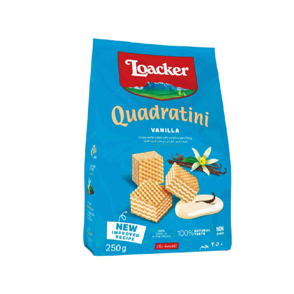 Loacker Quadratini Vanilla Wafers 250G