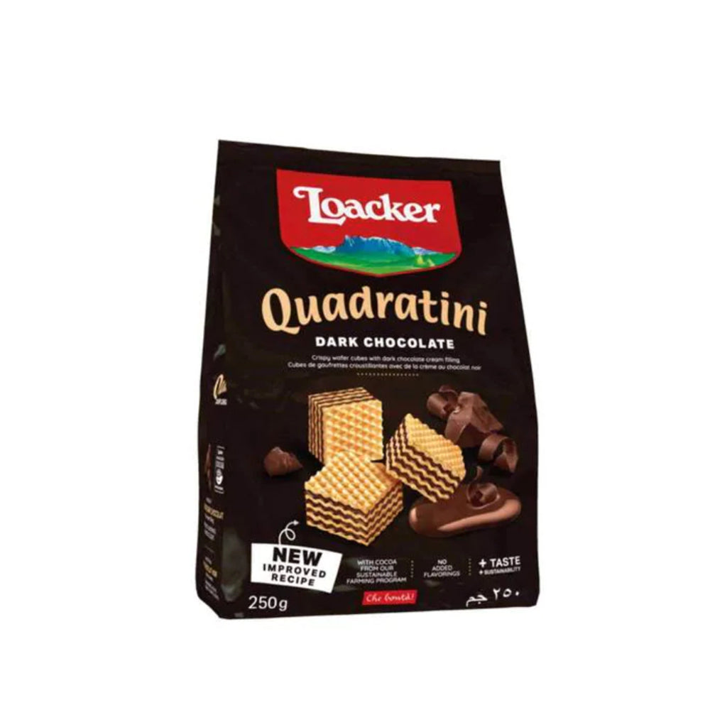 Loacker Quadratini Dark Chocolate Wafers 250G