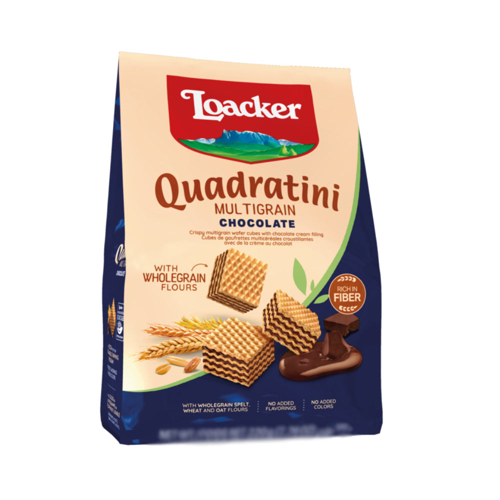 Loacker Quadratini Multigrain Chocolate Wafers 110G