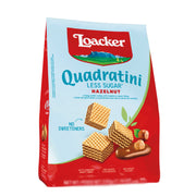 Loacker Quadratini Less Sugar Hazelnut Wafers 110G