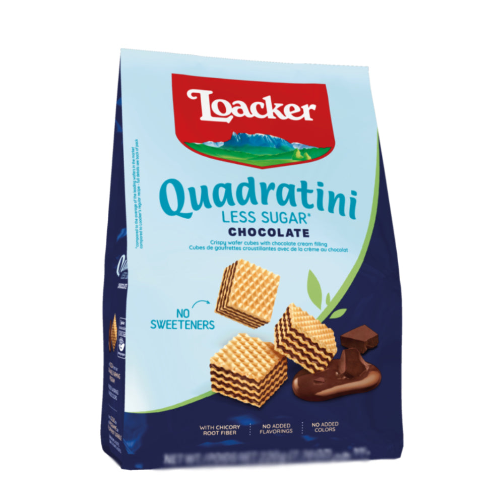 Loacker Quadratini Less Sugar Chocolate Wafers 110G
