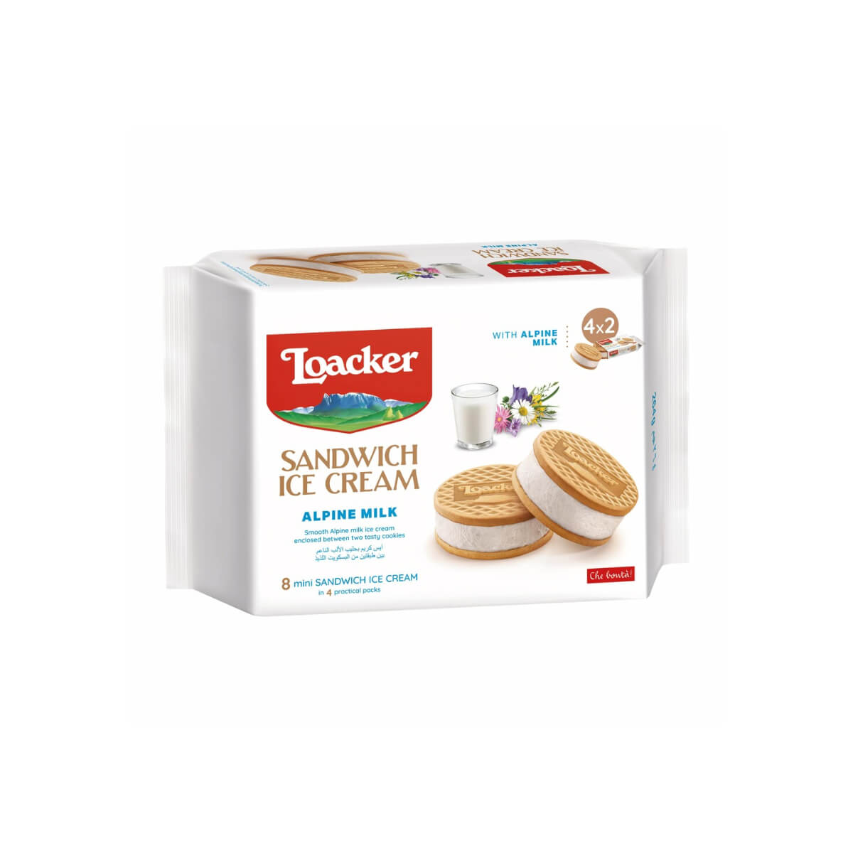 Loacker Alpine Milk Sandwich Ice Cream 264g