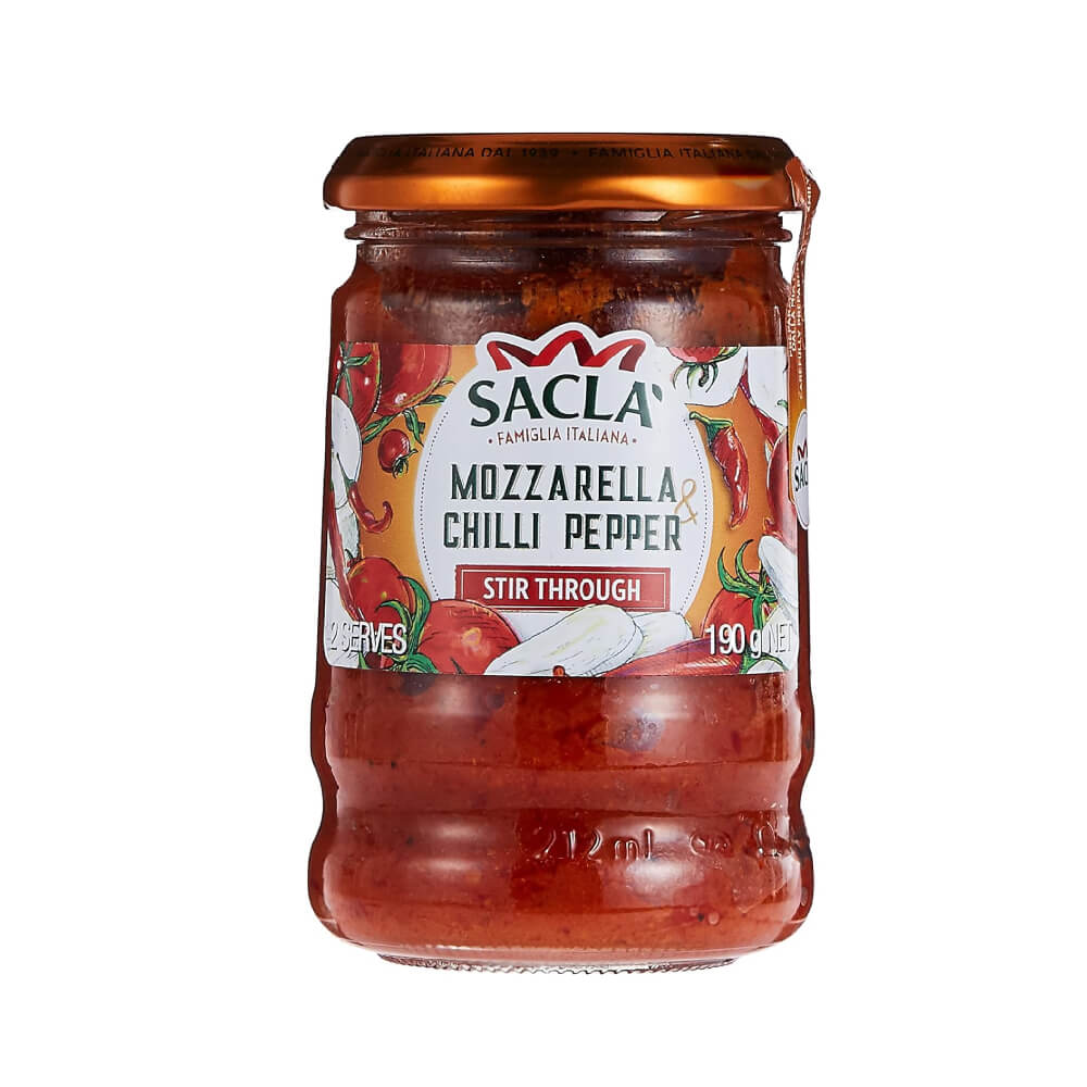 Sacla Italia Mozzarella & Chilli Pepper Pasta Sauce 190gm