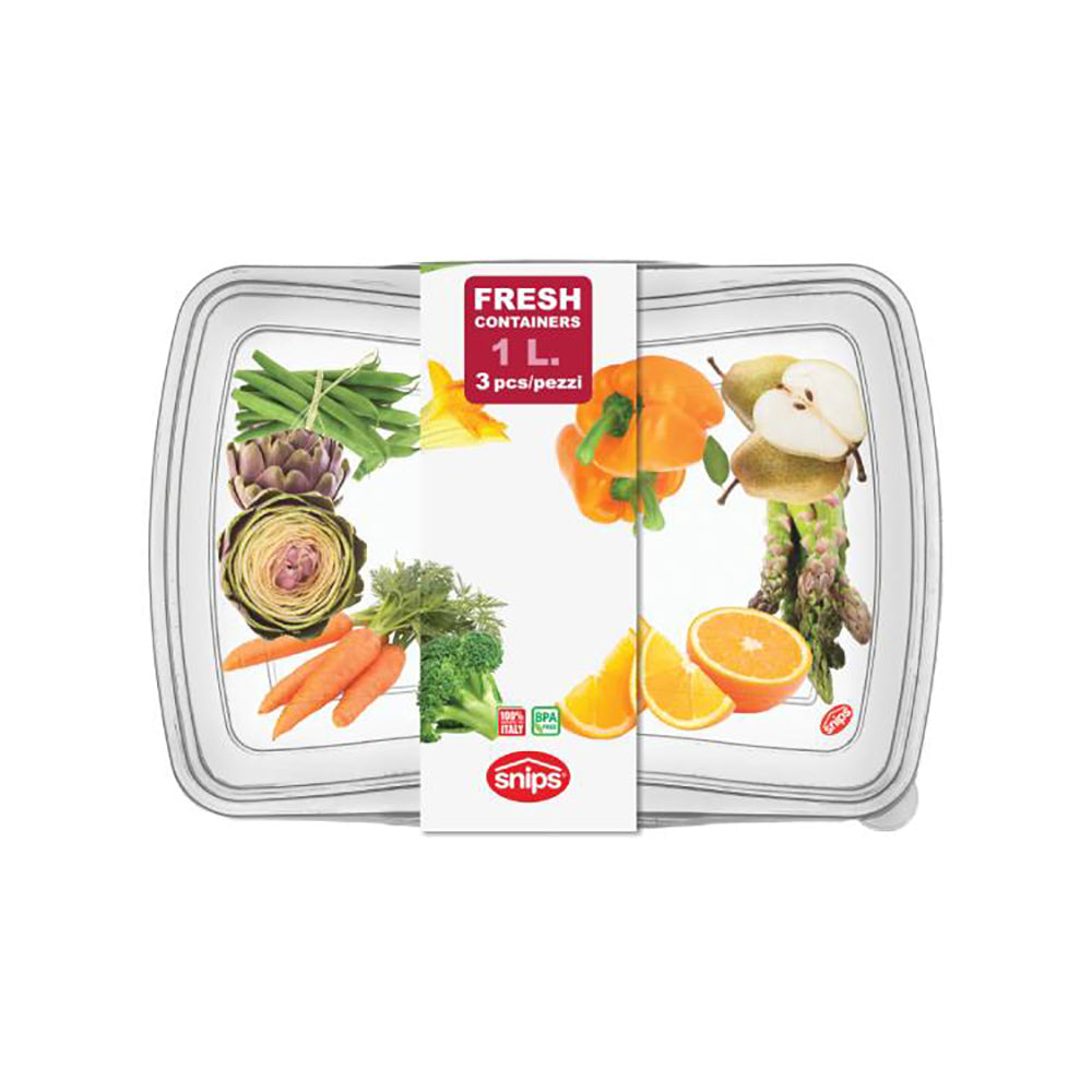 Snips Fresh Container Rectangular 1L 3s