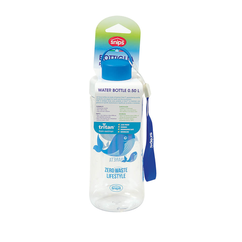 Snips Tritan Decorated Water Bottle Whale 0.50L