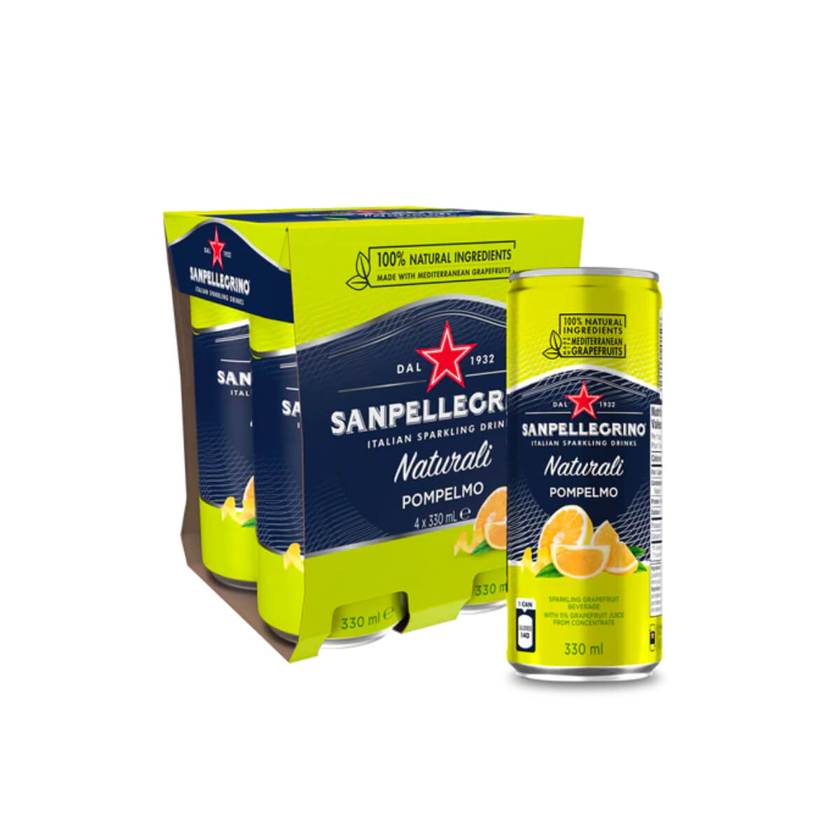 San Pellegrino Pompelmo Italian Sparkling Water 6x330ml