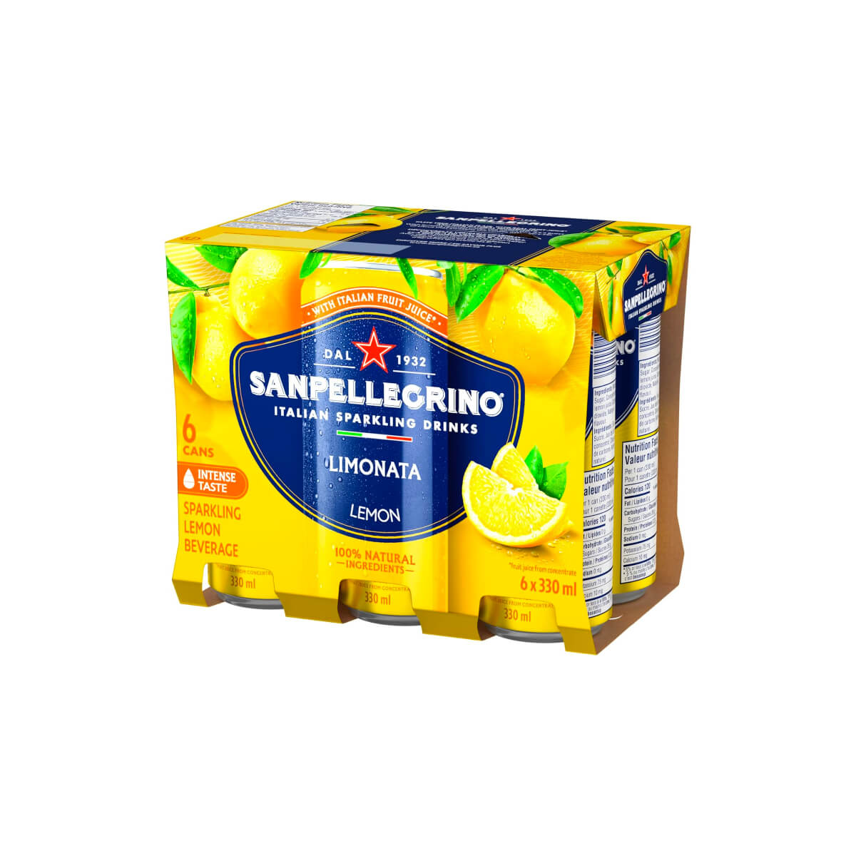 San Pellegrino Limonata Italian Sparkling Drinking 6x330ml