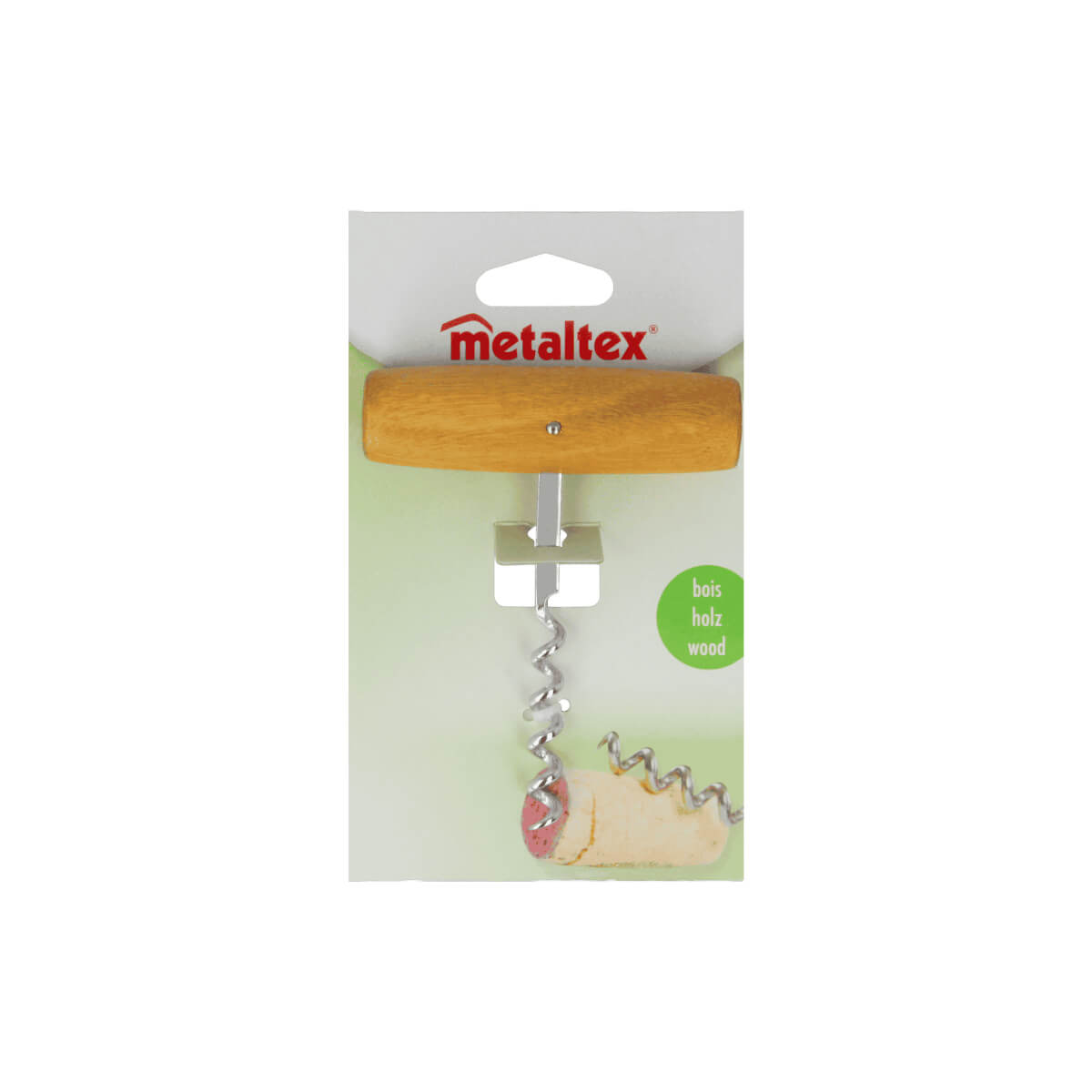 Metaltex Wooden Handle Corkscrew 11cm