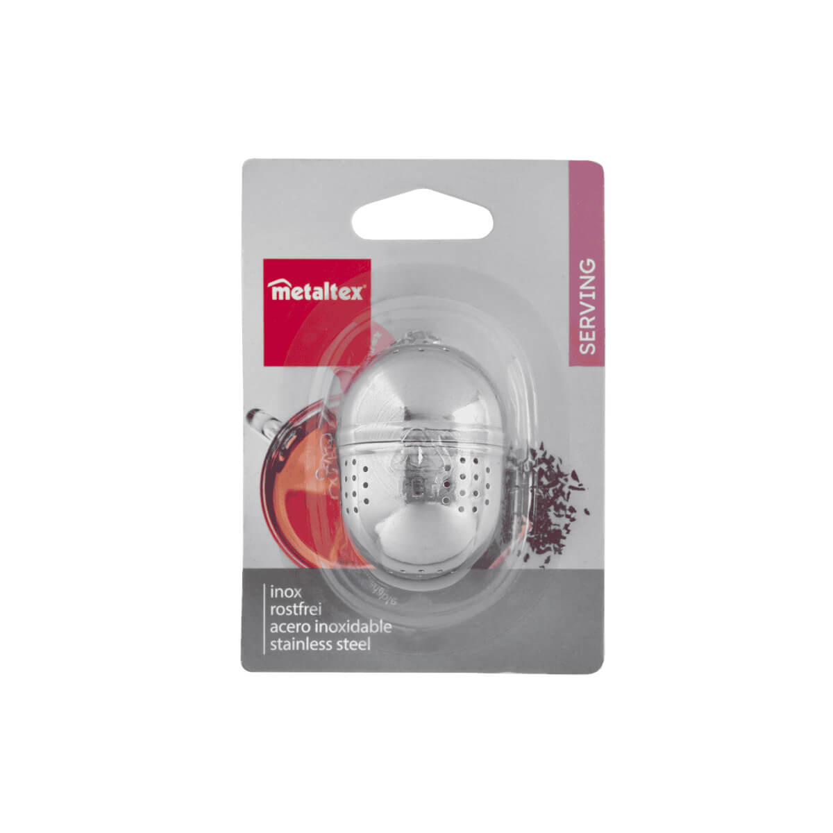 Metaltex Stainless Steel Tea Infuser With Chain 40x54mm