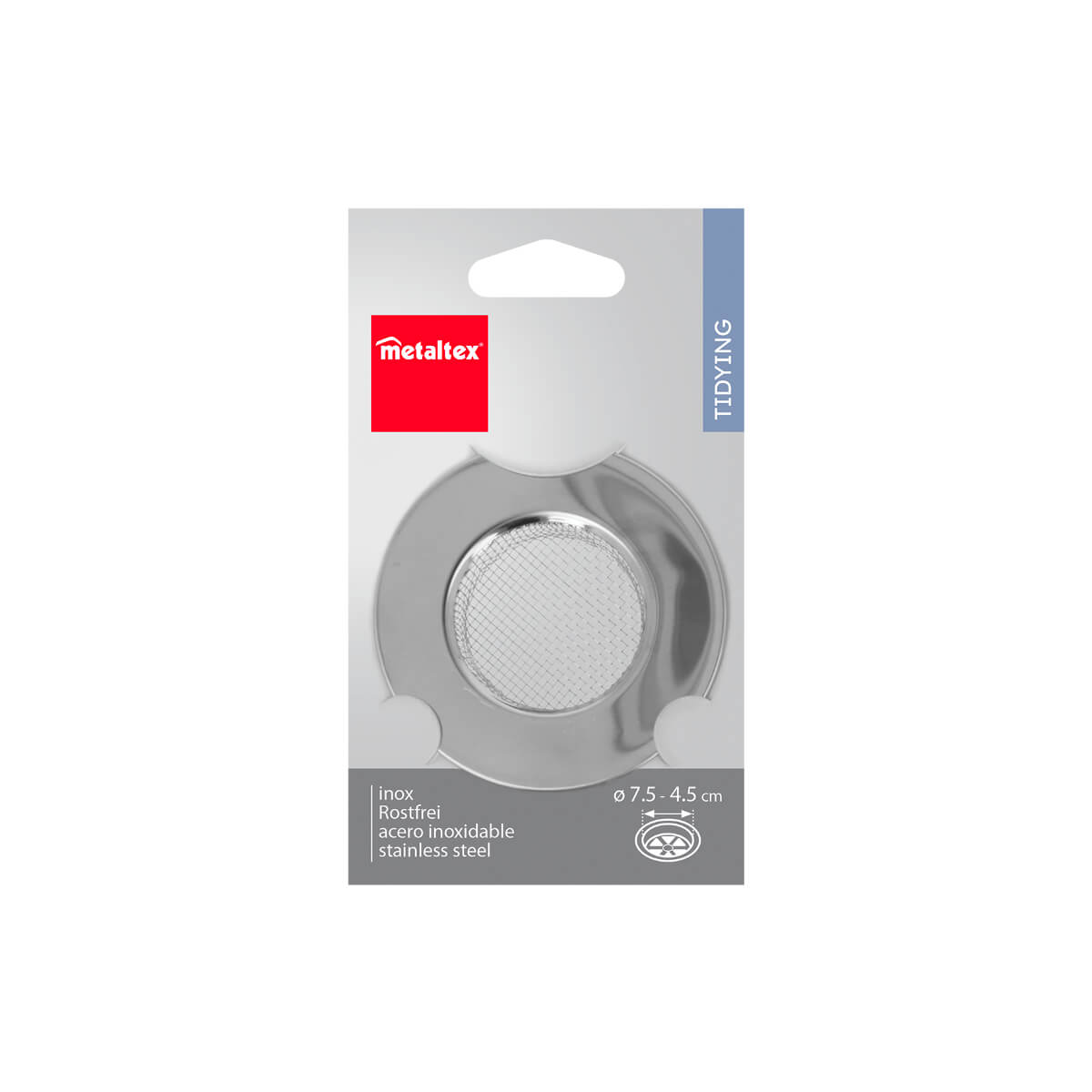 Metaltex Stainless Steel Sink Strainer 7.5cm