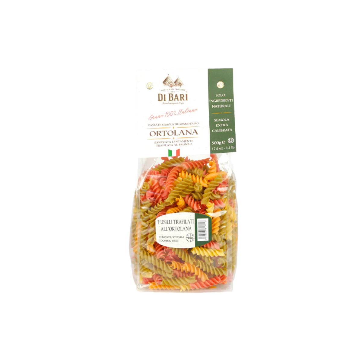 Di Bari Fusilli Trafilati All Ortolana Italian Pasta 500g
