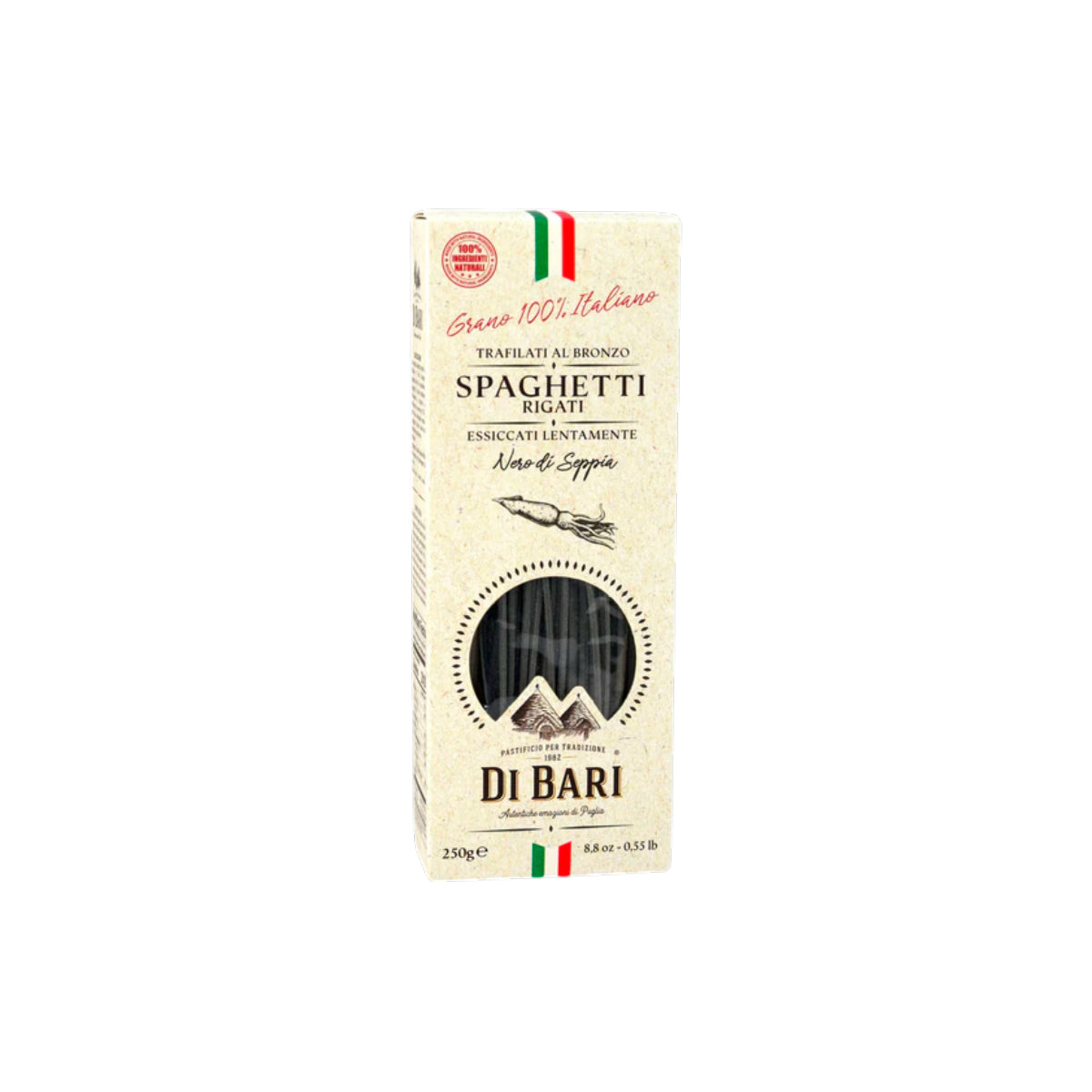 Di Bari Cuttlefish Ink Rigati Spaghetti 250g