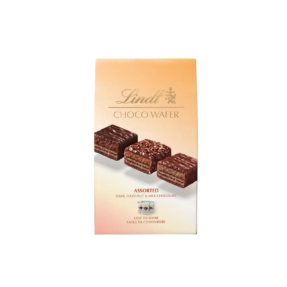 Lindt Assorted Dark, Hazelnut & Milk Chocolate Choco Wafer 138gm