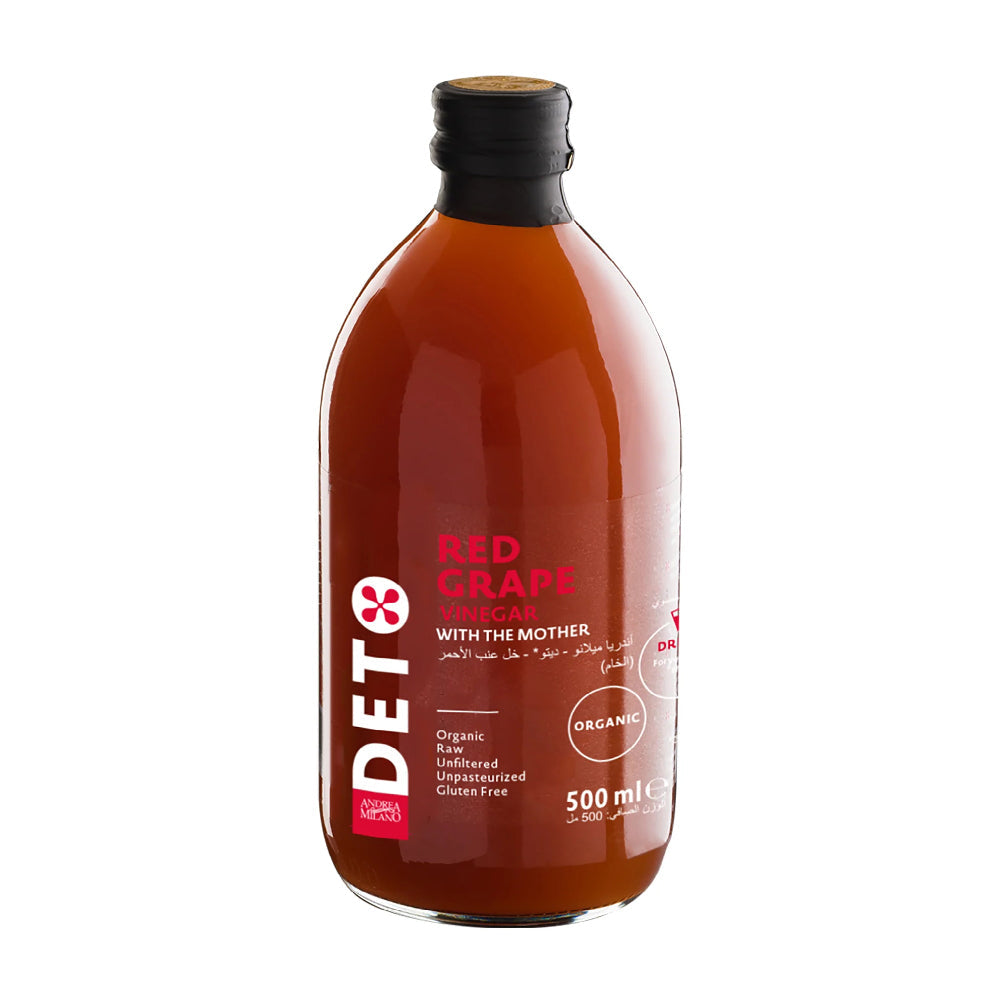 Andrea Milano Deto Organic Red Grape Vinegar With TheMother 500ml