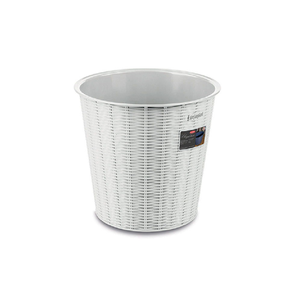 Elegance Waste Paper Bin Col White