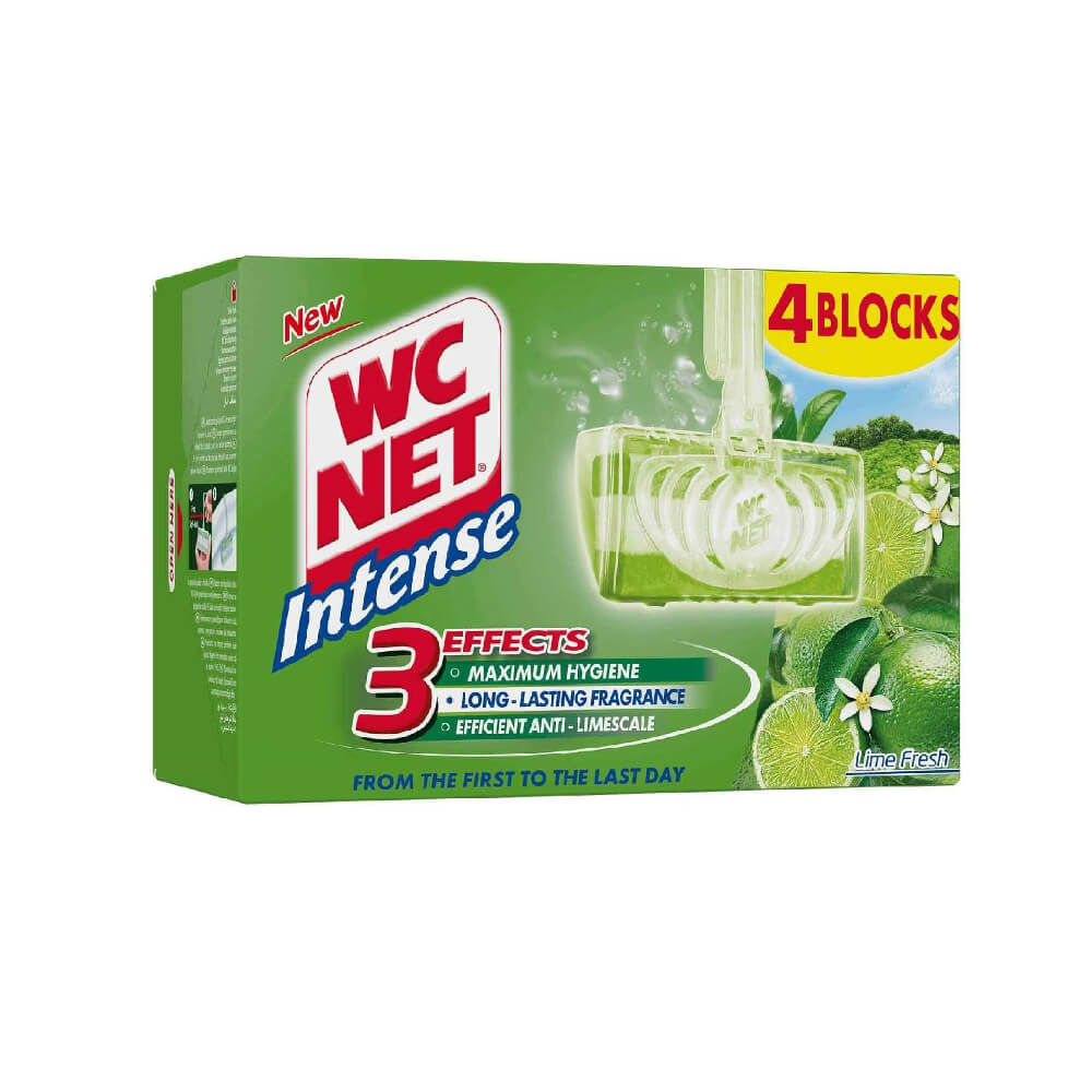 WC Net Intense Toilet Blocks Lime Fresh 4s