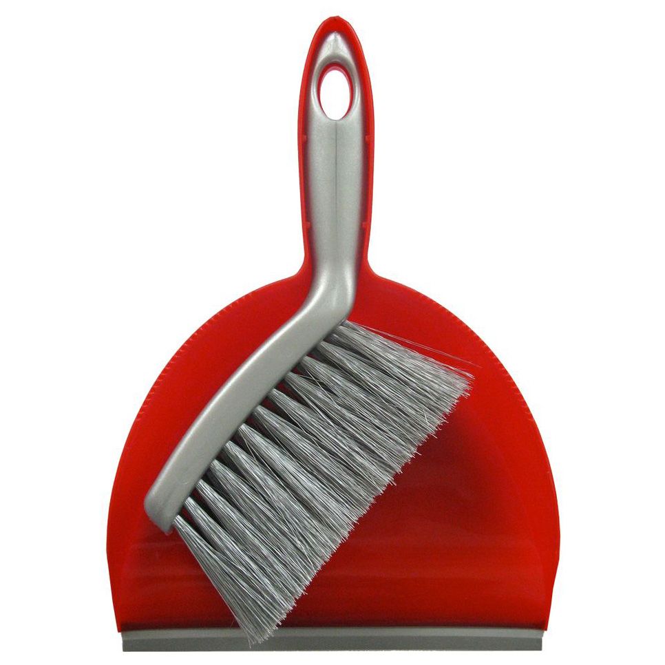 Tonkita Mini Set Dustpan + Brush New Model With Rubber Lid-Tk306P
