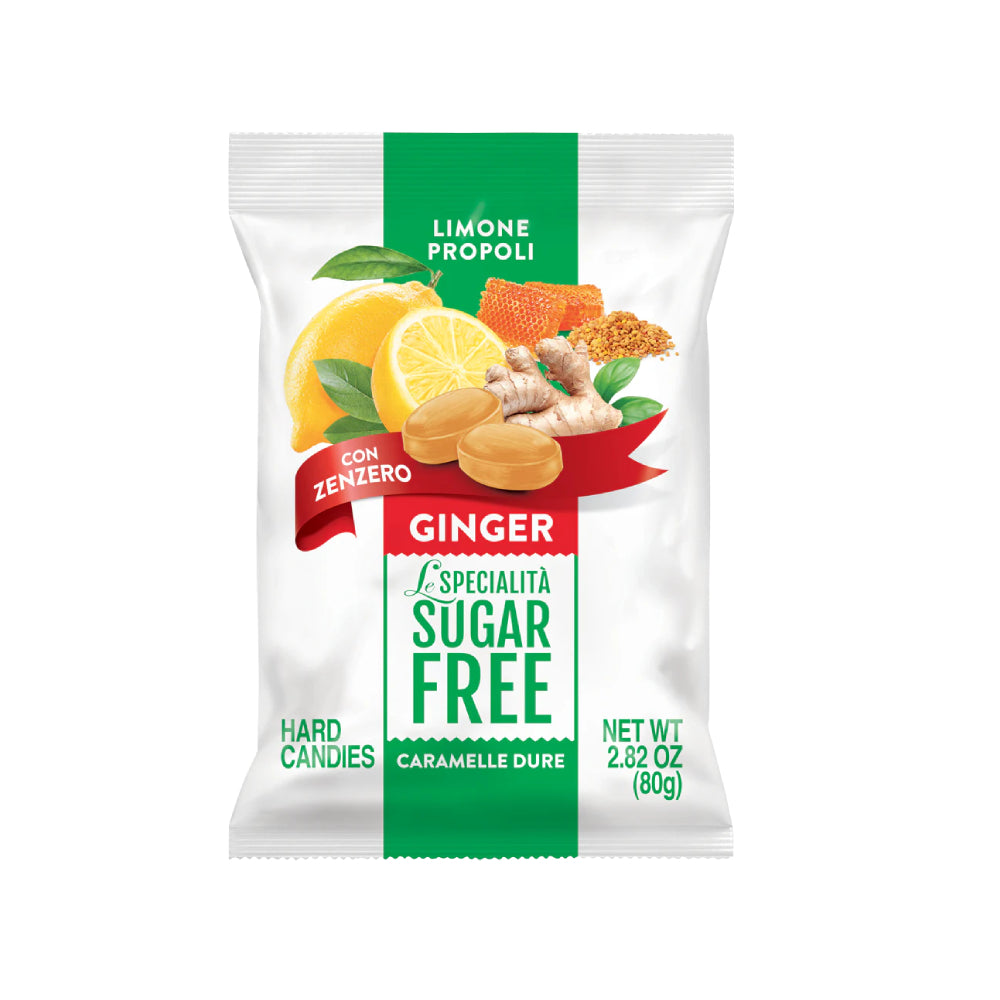 Le Specialita Lemon Ginger & Propolis Hard Candies Sugar Free 80gm