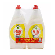 Fairy Plus Dishwashing Liquid Lemon 2x600ml