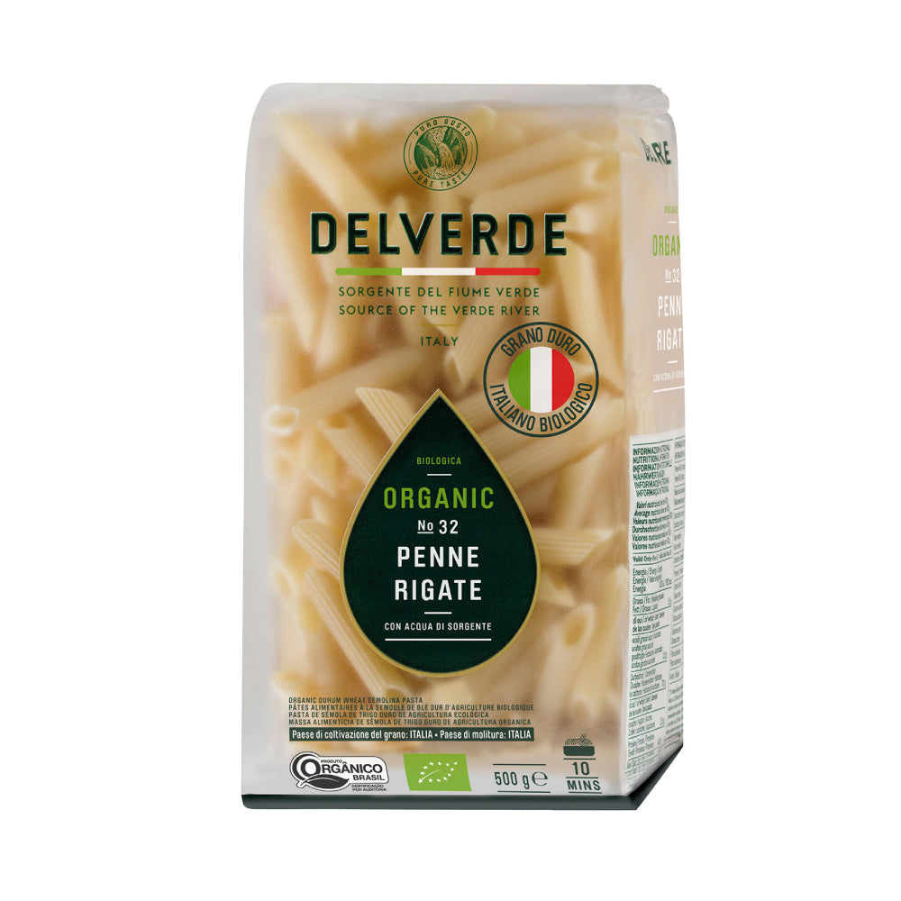 Delverde Penne Rigate Pasta Organic No.32 500gm