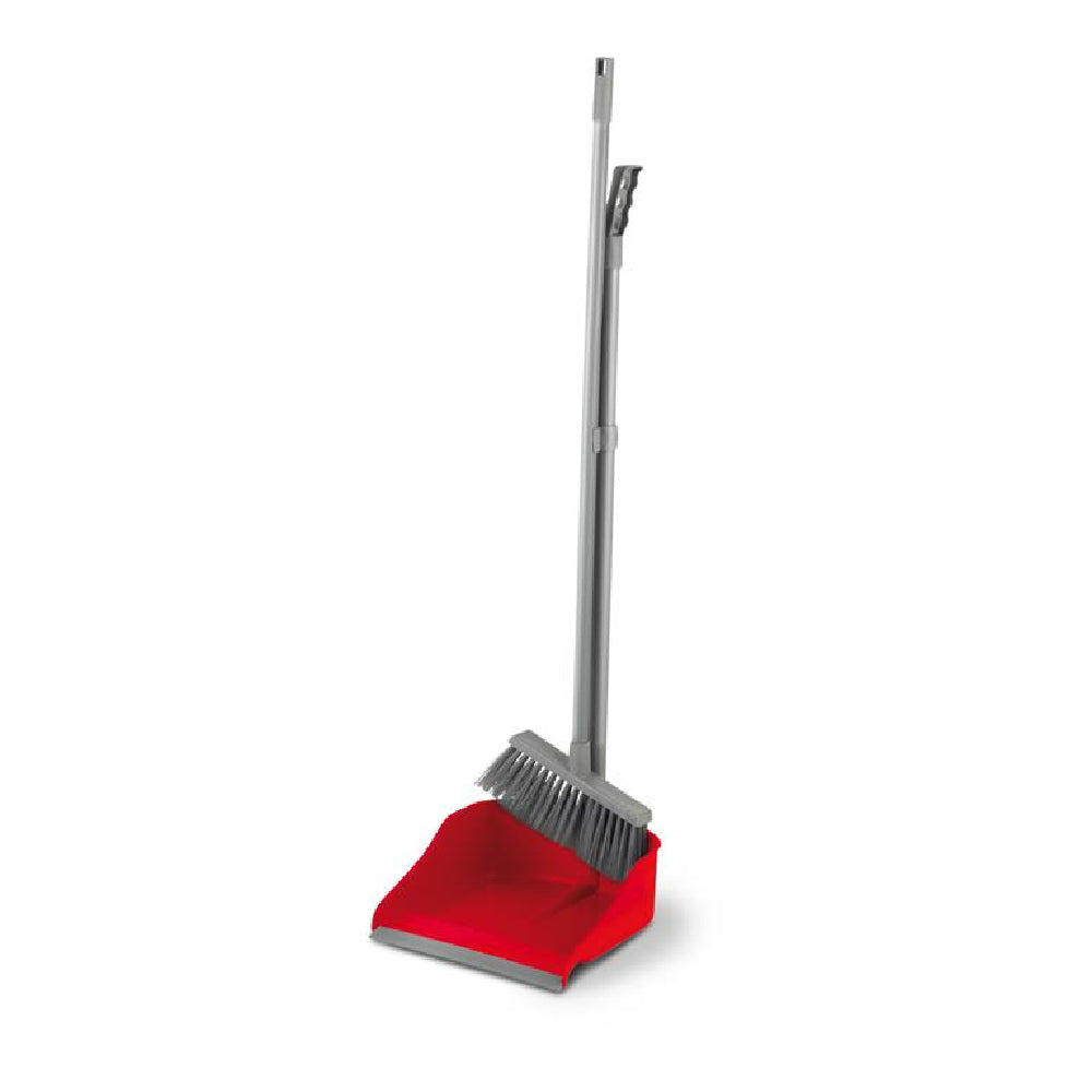 Tonkita Dust Pan With Metal Long Stick + Broom With Metal Handle