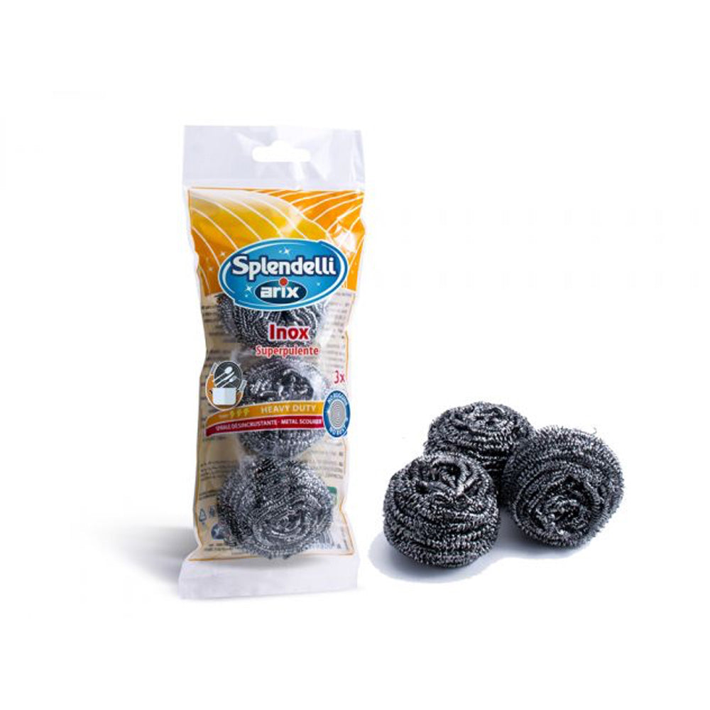 Arix Inox Wire Sponge 3Pc Printed Polybag 5513