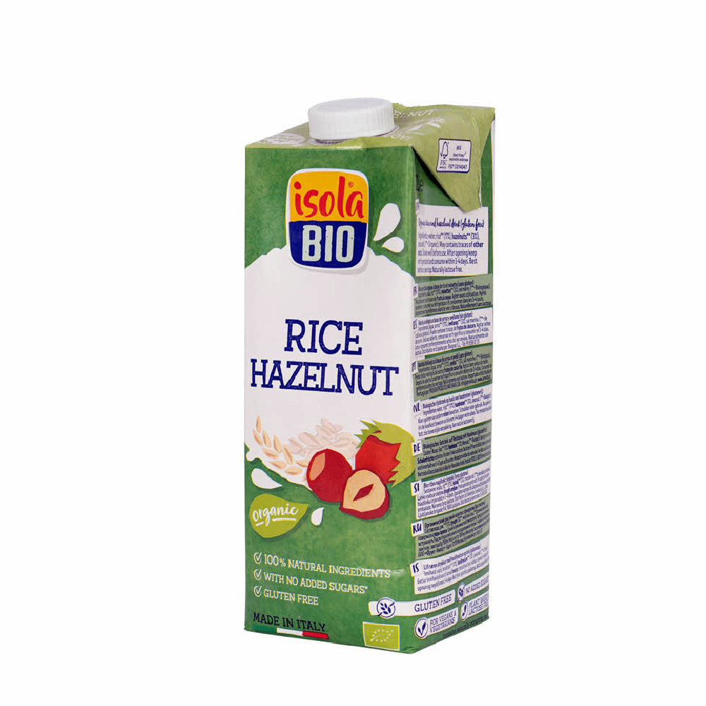 Isola Bio Organic Rice Hazelnut Milk 1L