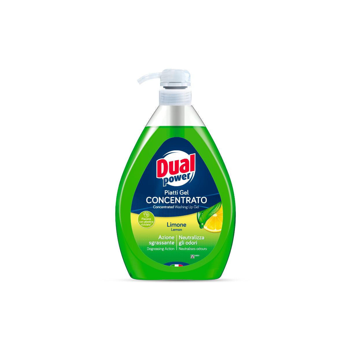 Dual Power Dishwashing Gel Concentrated Green Lemon With Dispenser 1Ltr