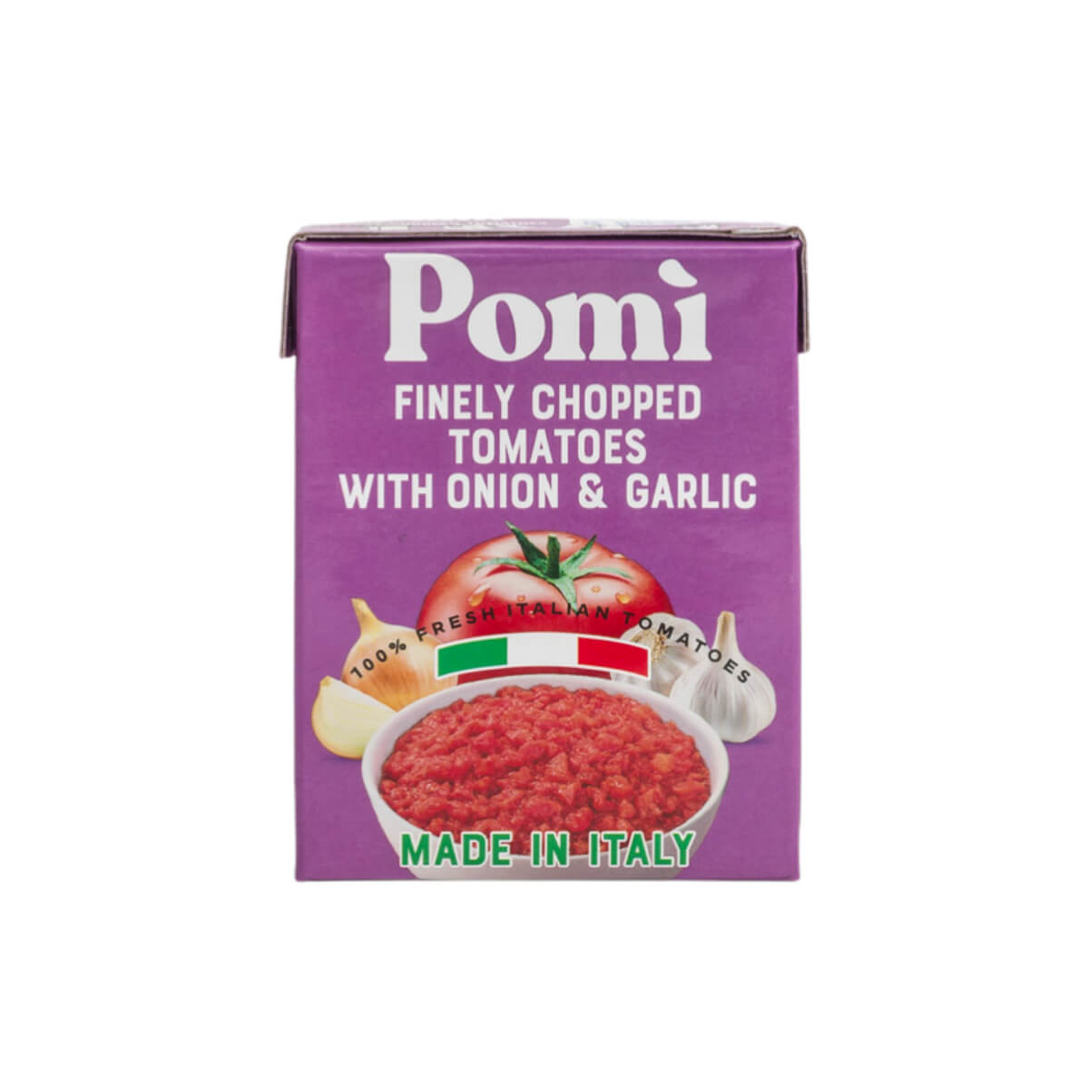 Pomi Finely Chopped Tomatoes With Onion & Garlic 390g