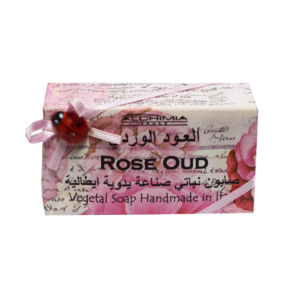 Alchimia Handmade Vegetal Soap Rose Oud 200gm