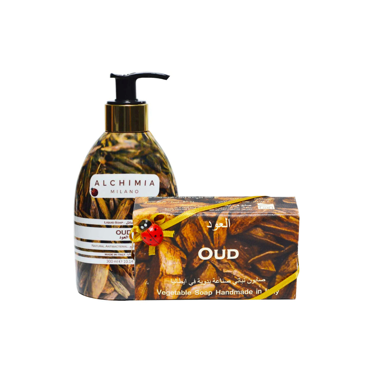 Alchimia Liquid Soap Oud 300ml + Vegetable Soap Oud 200g