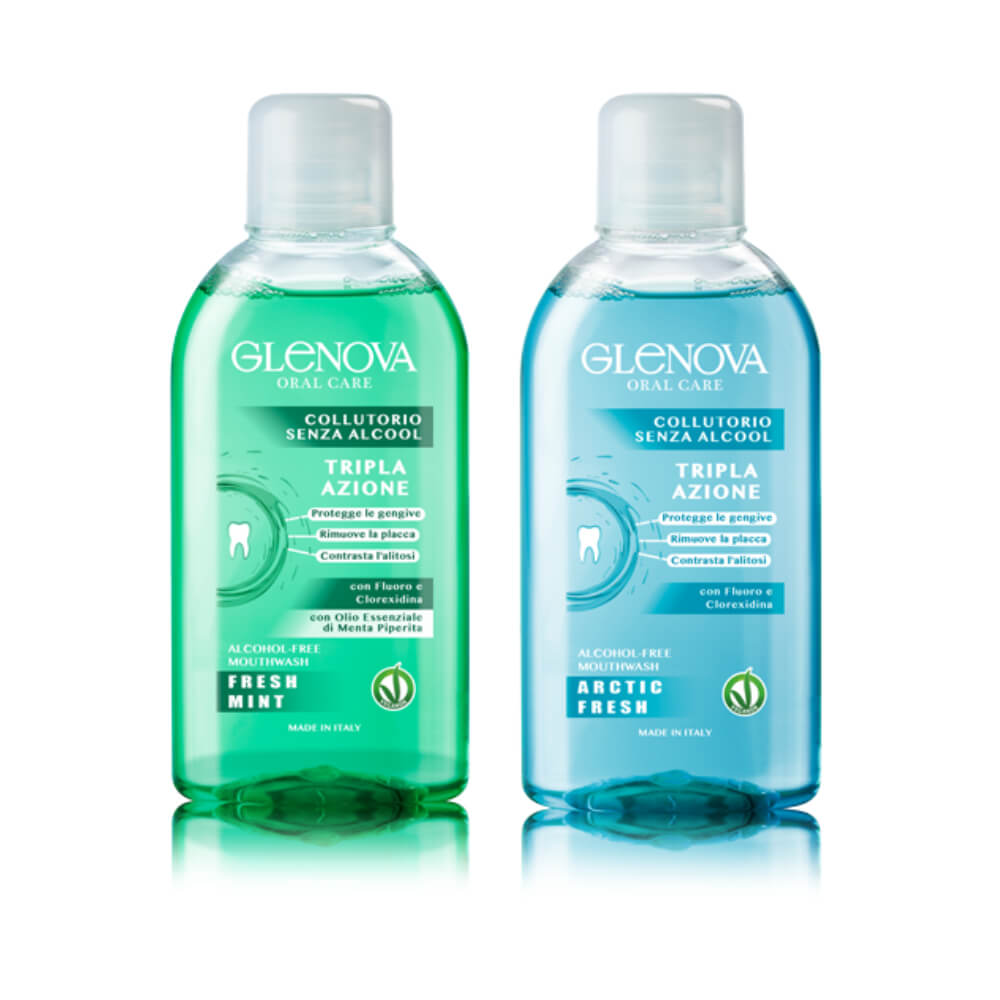 Glenova Alcohol Free Mouthwash Arctic & Mint Fresh 2x400ml