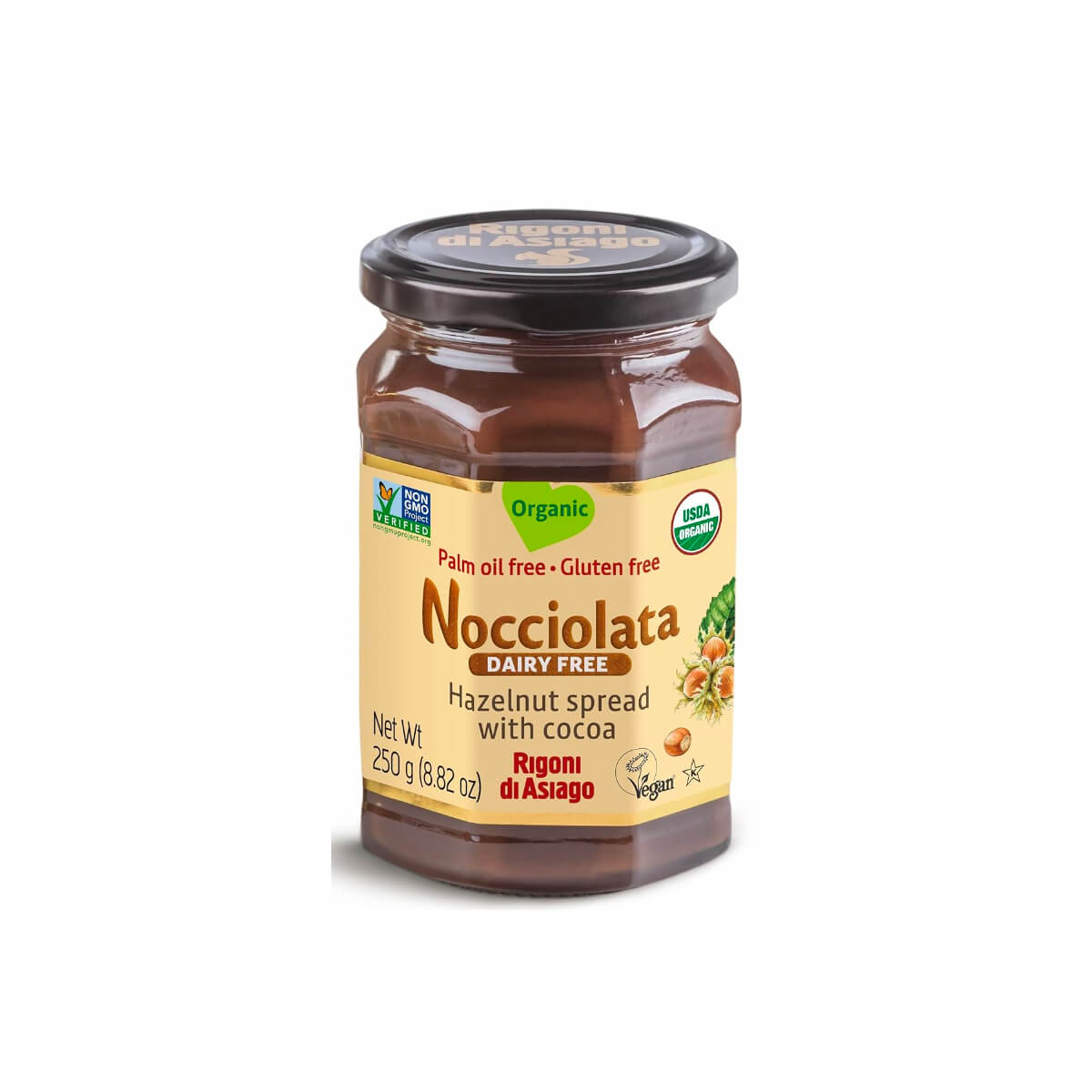 Nocciolata Organic Dark Cocoa Hazelnut Spread 250g