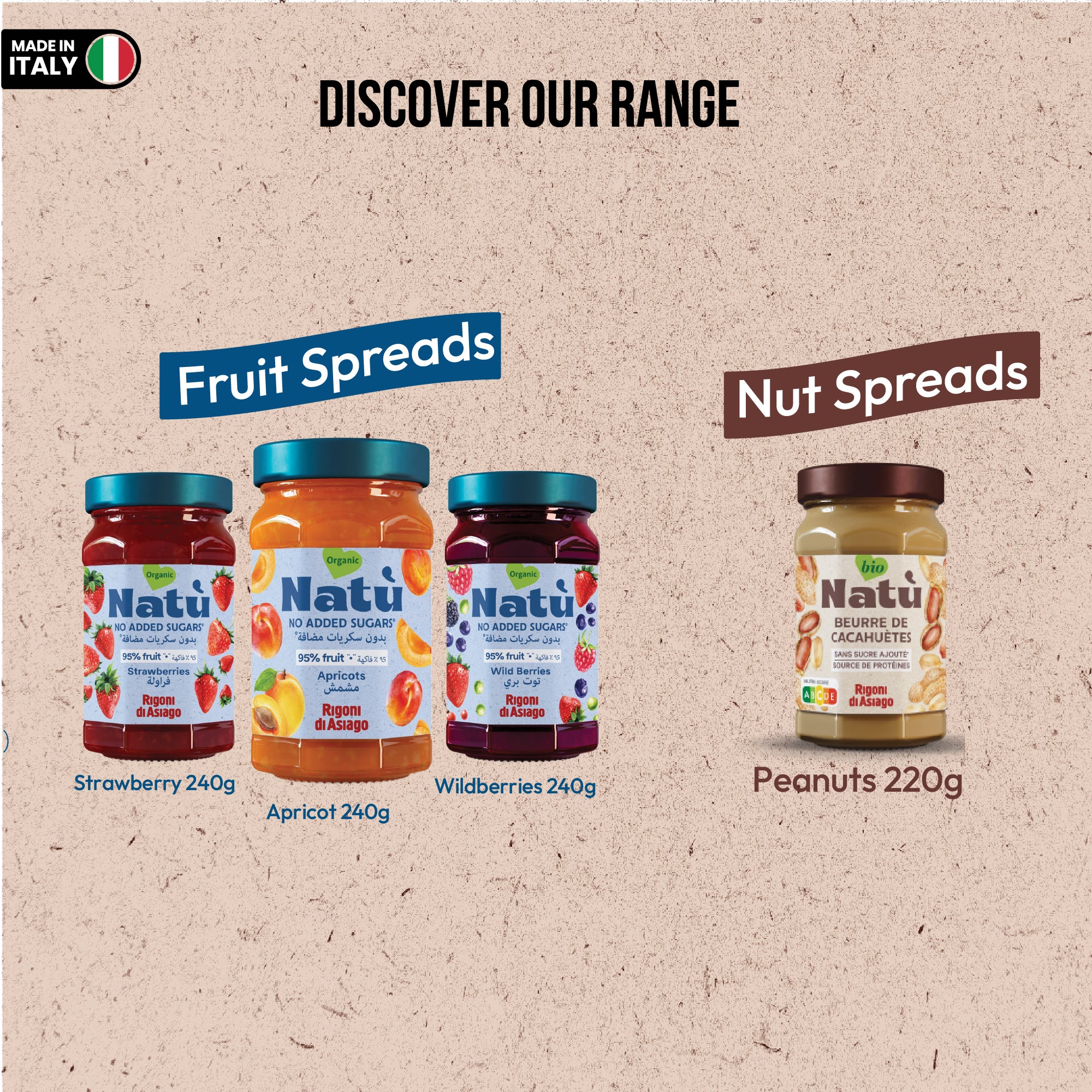 Natu Organic Apricot Fruit Spread No Added Sugar 240g